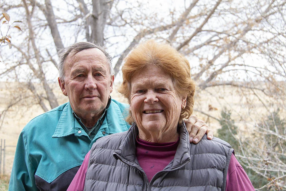   LJ and Karen Turner at the Turnercrest Ranch.  