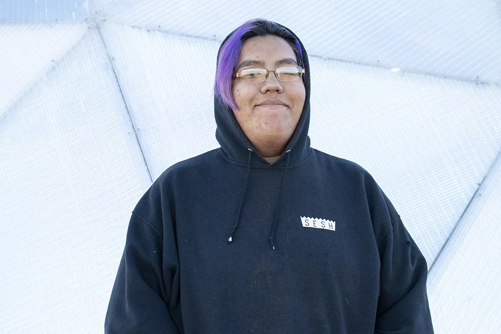 Edwin Her Many Horses at the Keya Wakpala Garden, in South Central South Dakota, on the Rosebud Reservation.