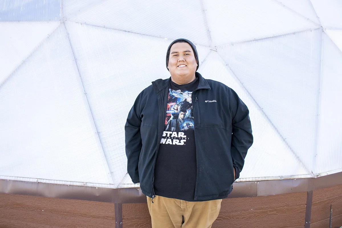 Matt Wilson at the Keya Wakpala Garden, in South Central South Dakota, on the Rosebud Reservation