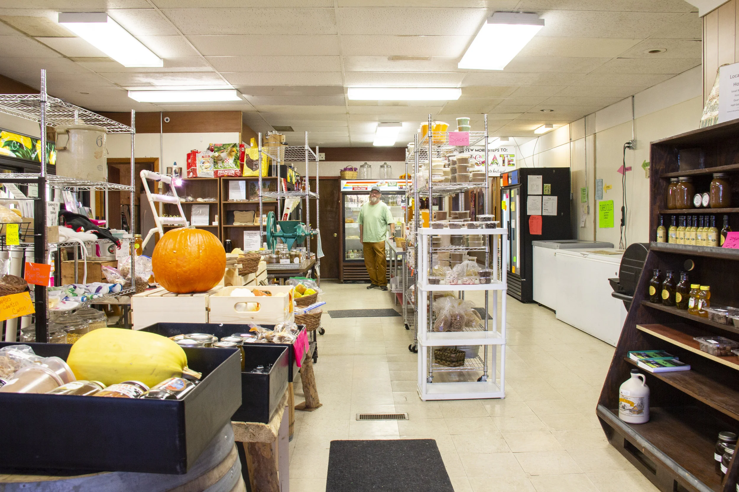   Frank Wallis at the Downtown Gillette Farmers’ Market, a cooperatively owned market in Gillette.  