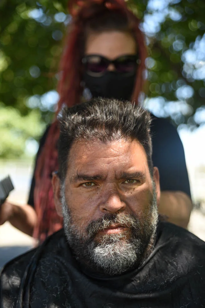  Tom Gomez, volunteer with Mutual Aid Partners. 