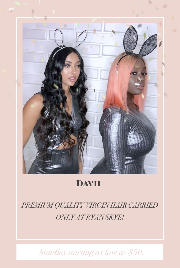 Diamond Affair Virgin Hair is our in store Brazilian brand. Which can also be purchased online at www.davhair.com
