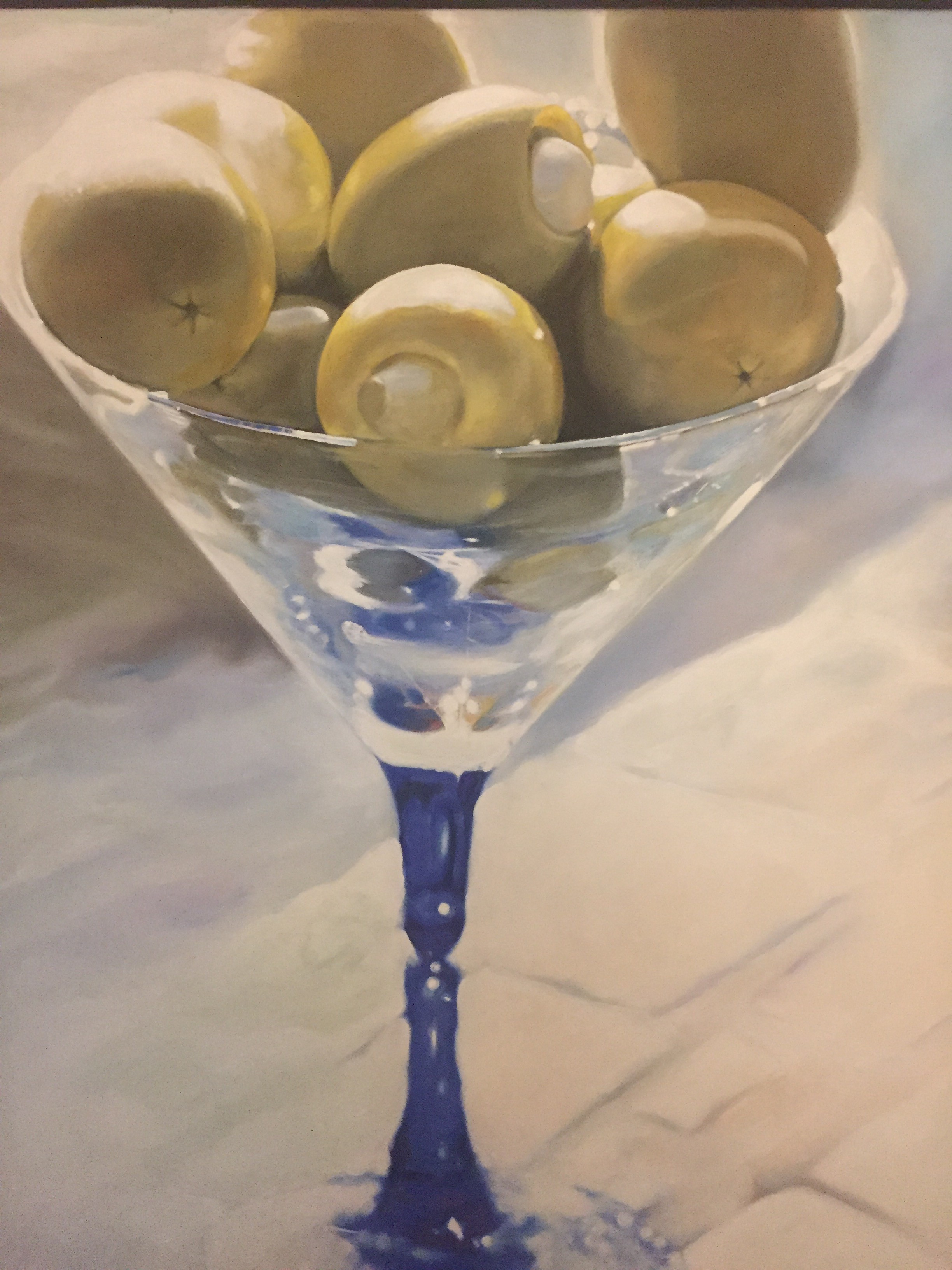 Olives in Martini Glass