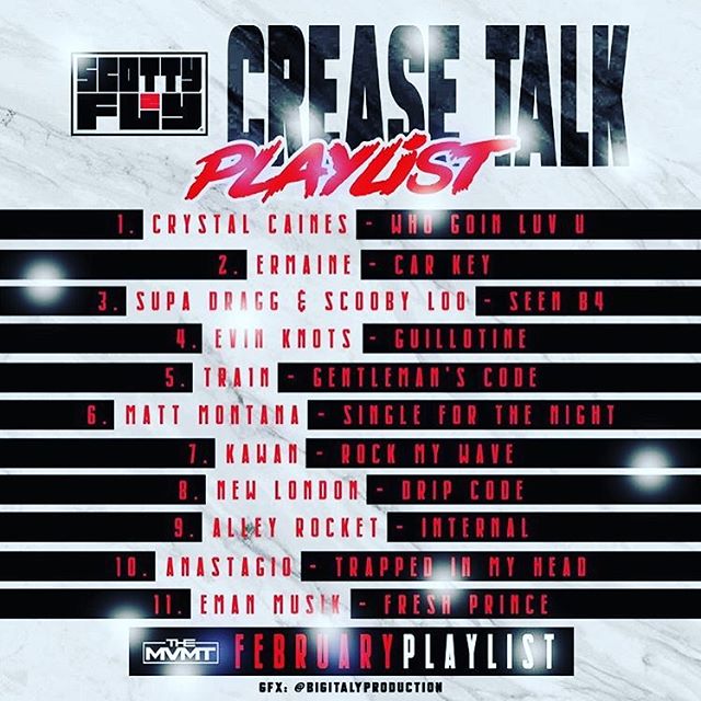 Walk nice, talk nice. When you bred different, it&rsquo;s said different! Me and my dawg @hardknots #&rsquo;s 4 and 5 on this month&rsquo;s #CreaseTalkPlaylist and we bringing that 🔥🔥🔥 go and bump my boy @scottytoofly&rsquo;s playlist cuz that shi