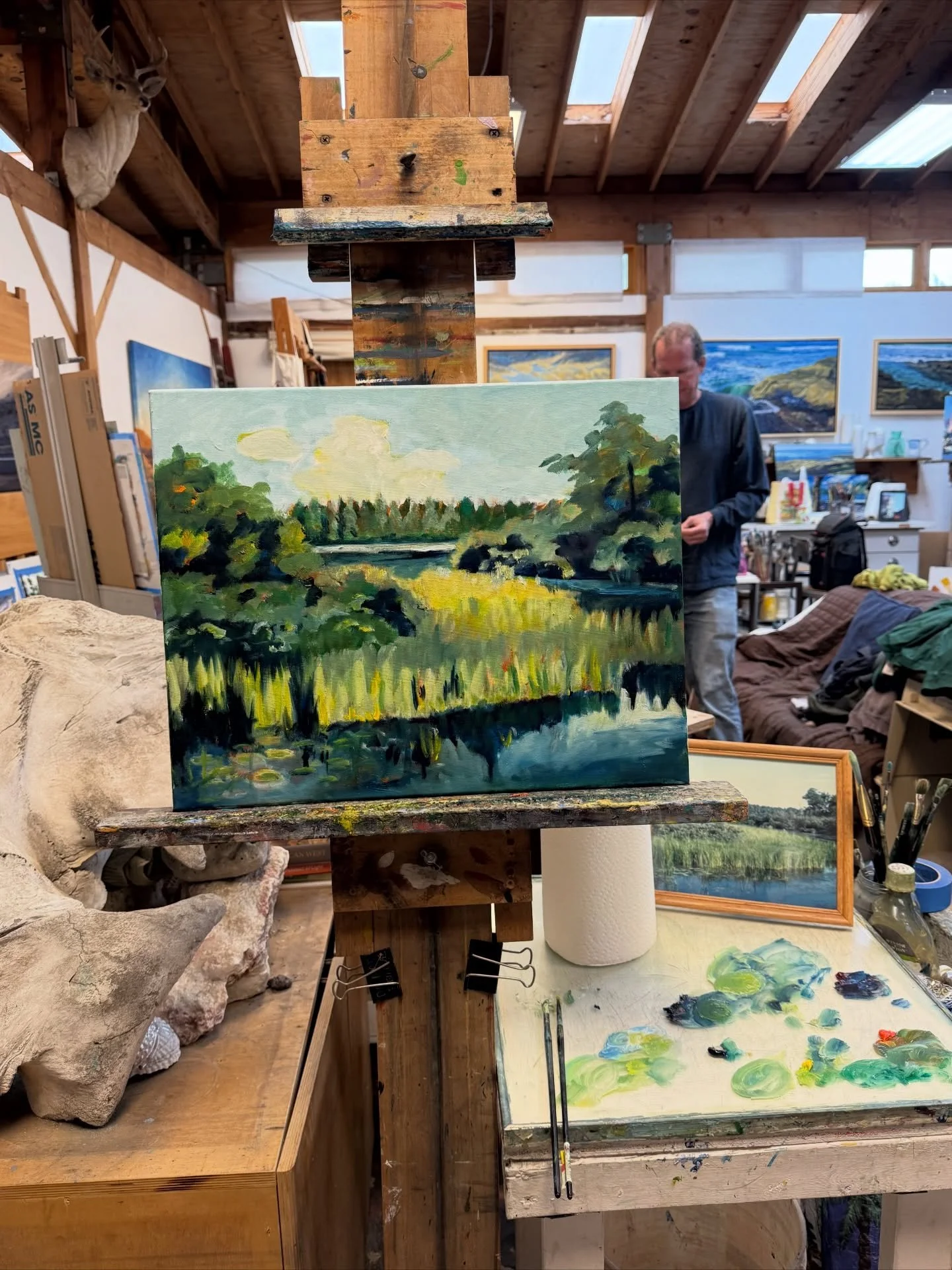 the work in progress, the palette 

a snapshot of a student