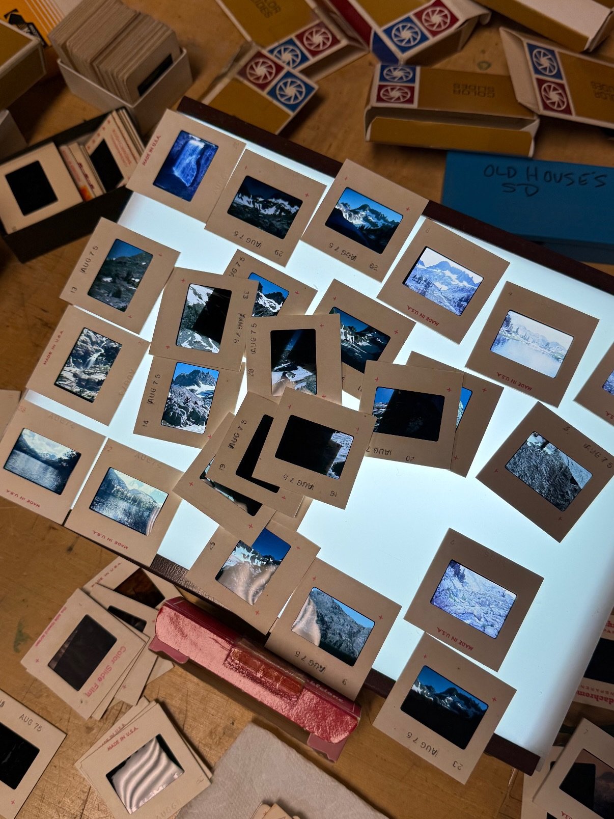 going through old slides to find the next painting