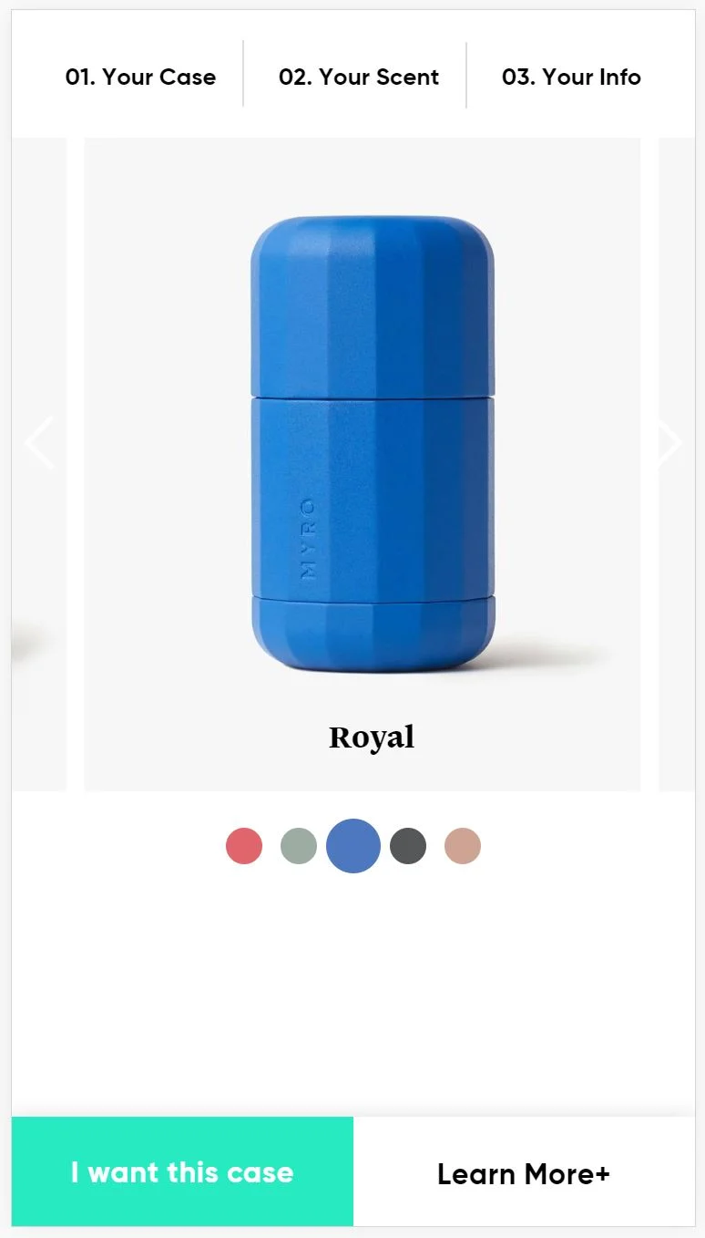 Myro Mobile Step 1 Checkout.JPG