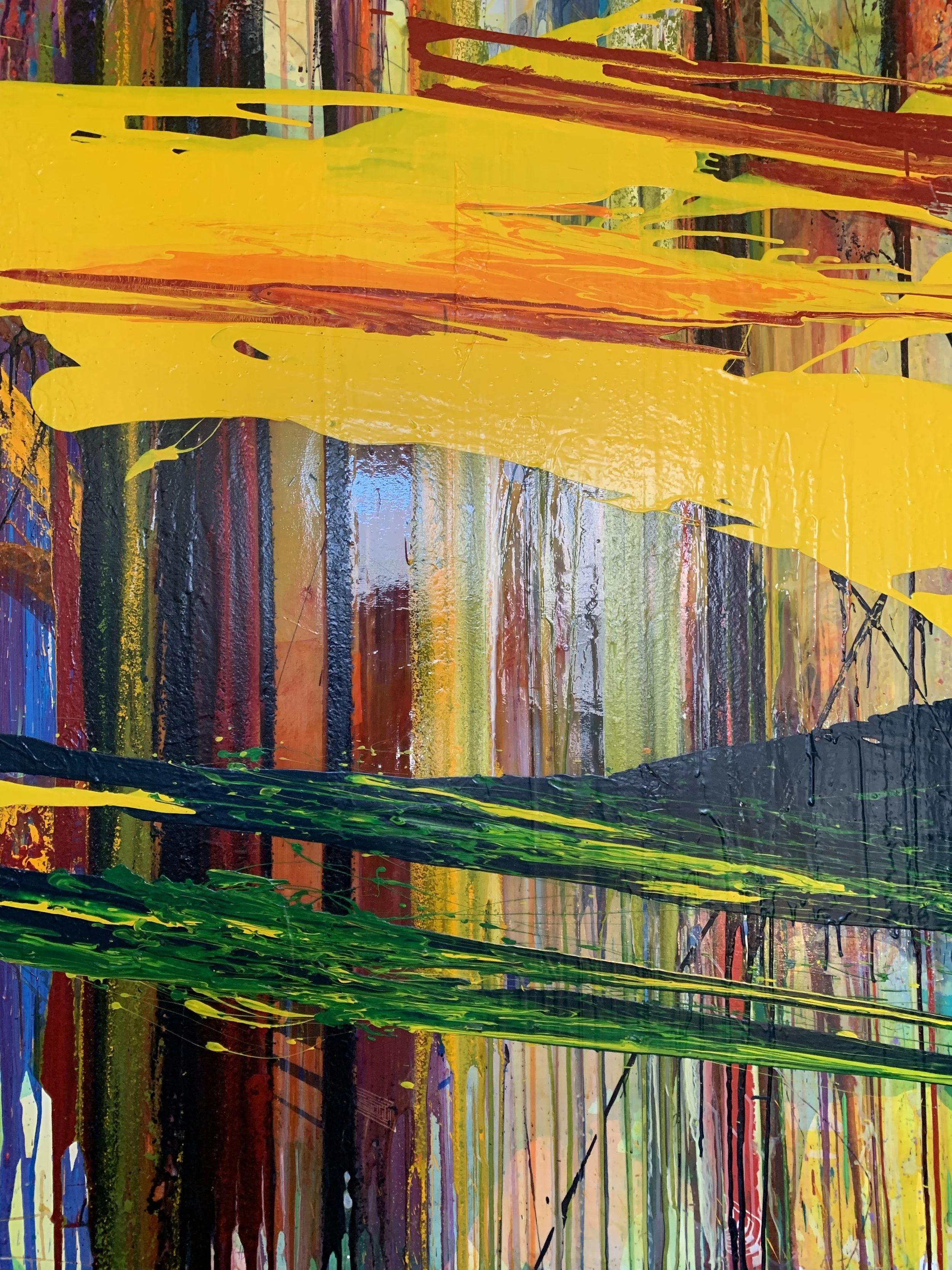 Yellow Splash, Plastic Paint on Canvas, 2015