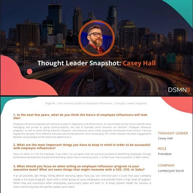 Proud to be included in this @dsmn8 guide to #employeeadvocacy