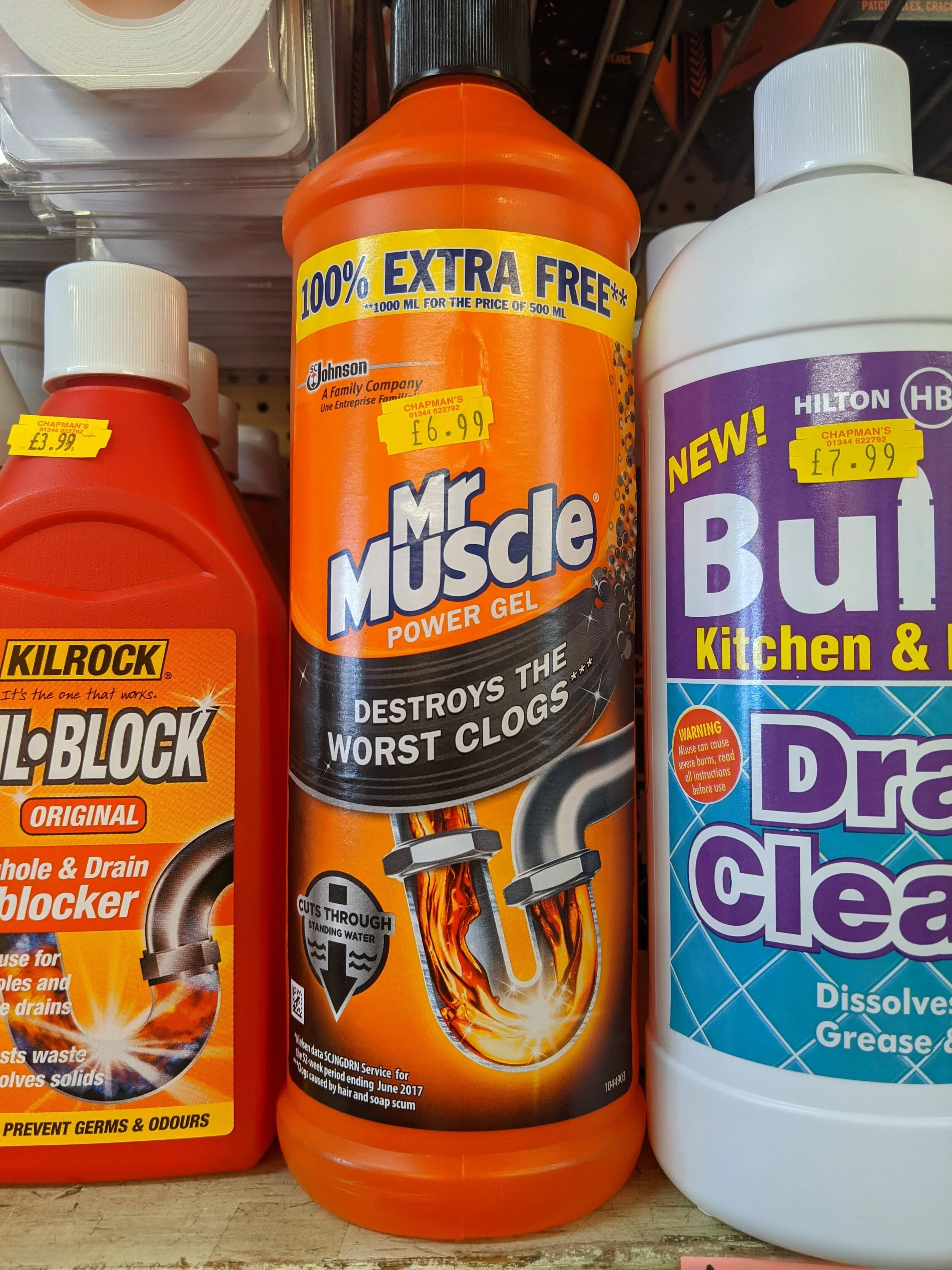R Uscle Drain Unblocker, Drain Cleaner Power Gel, 1 Litre (Packaging - View #5