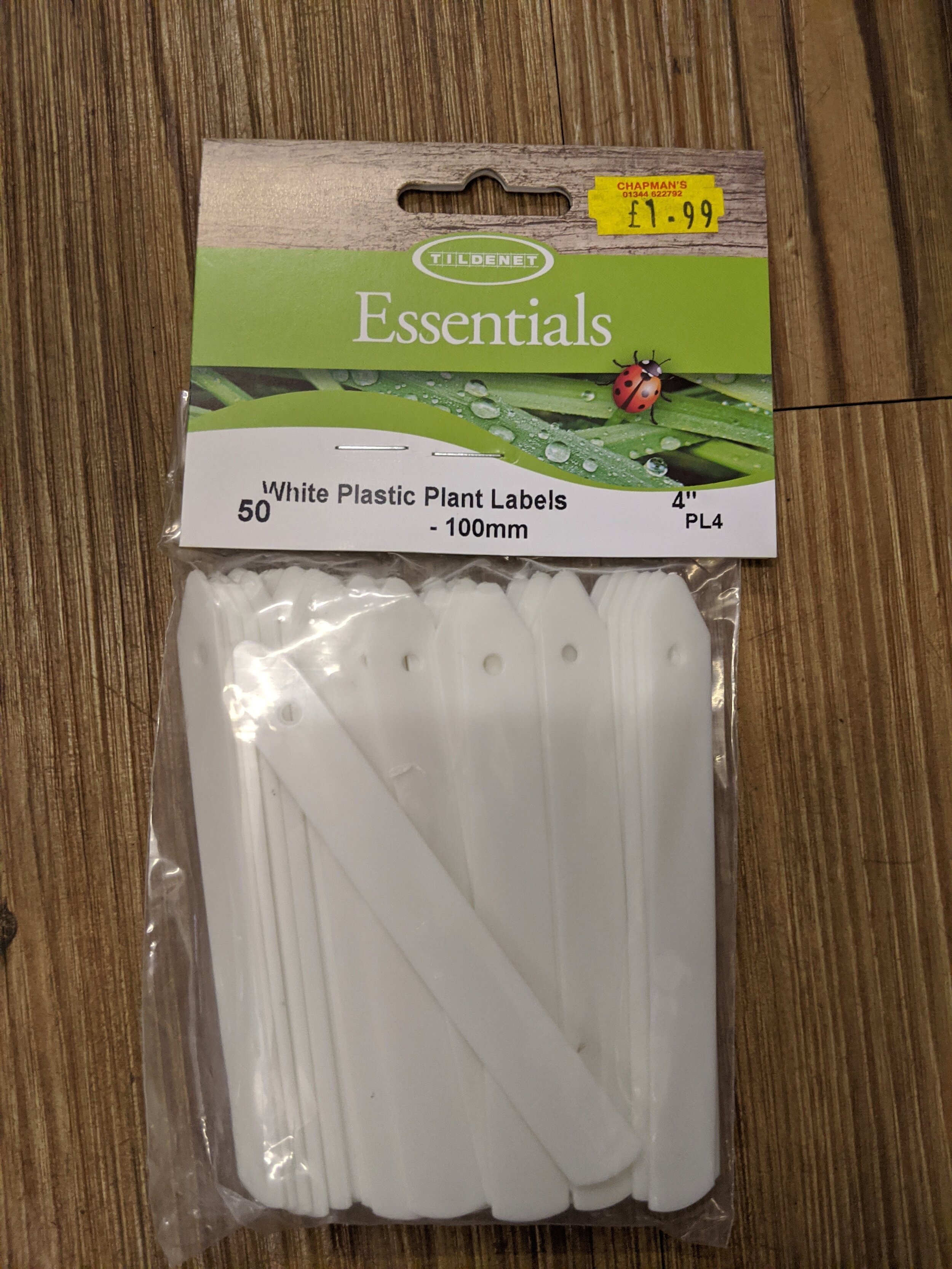 Garden White Plastic Plant Labels — Chapmans The Ironmongers