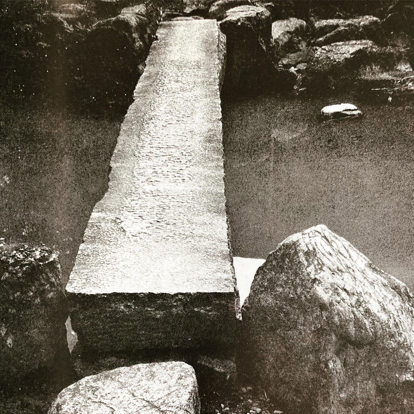 Japanese Stone Bridge in The Katsura Imperial Villa 

The stones serve not merely to form a path but to guide the viewer&rsquo;s  senses. For a time they lead him quietly past gently changing perspectives, but suddenly they will thrust up before them