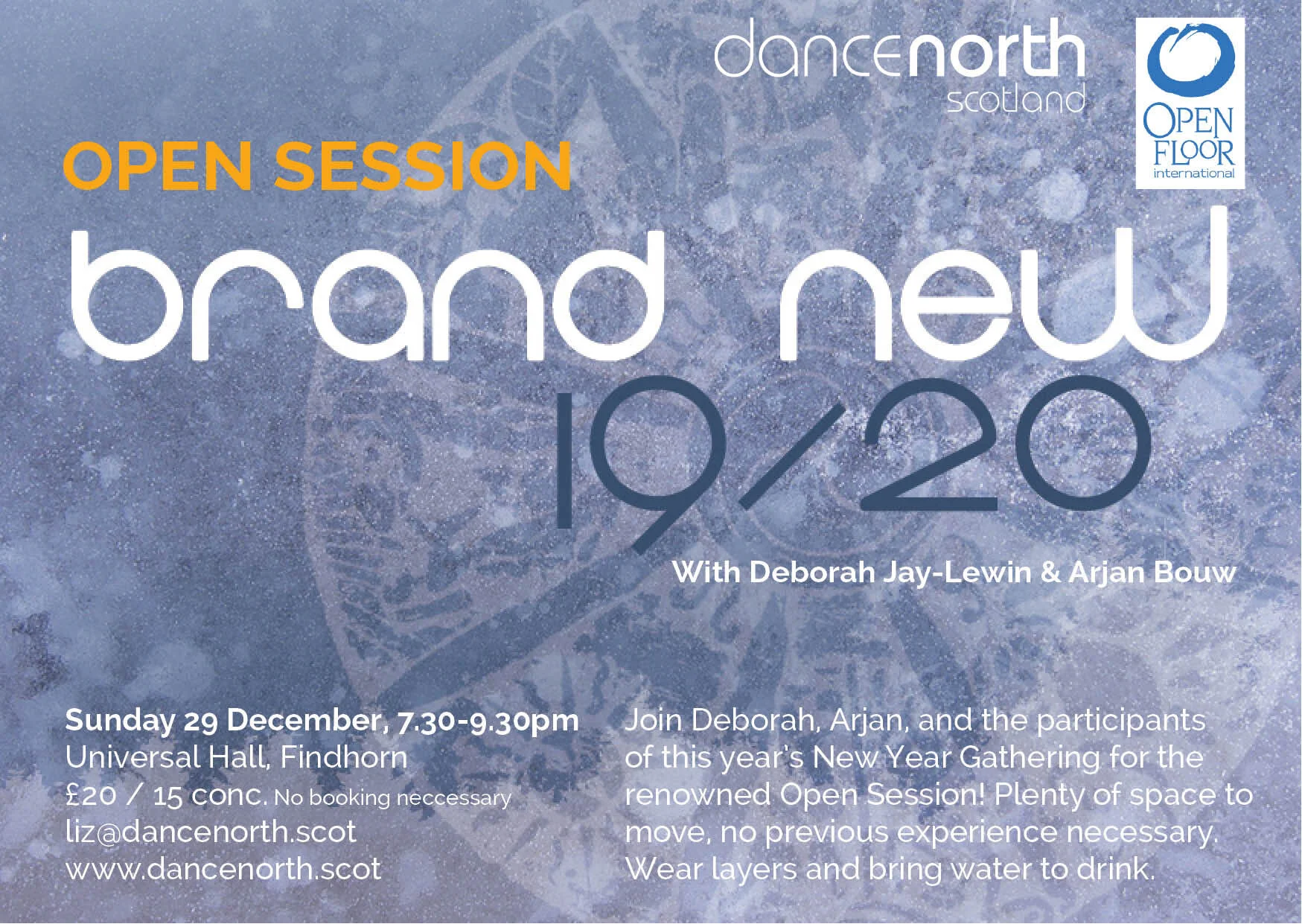 Open Session - Brand New 19/20 – FINDHORN, Scotland