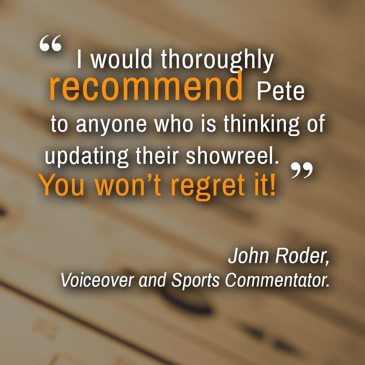 @johnrodercomm is one of the most respected #footballcommentator s in the business 
Thanks John for coming to @voice_lab_ltd to make your commercial #voiceovershowreel, and thanks for your kind words. 

#voiceoversofinstagram
#showreel 
#voiceovertal