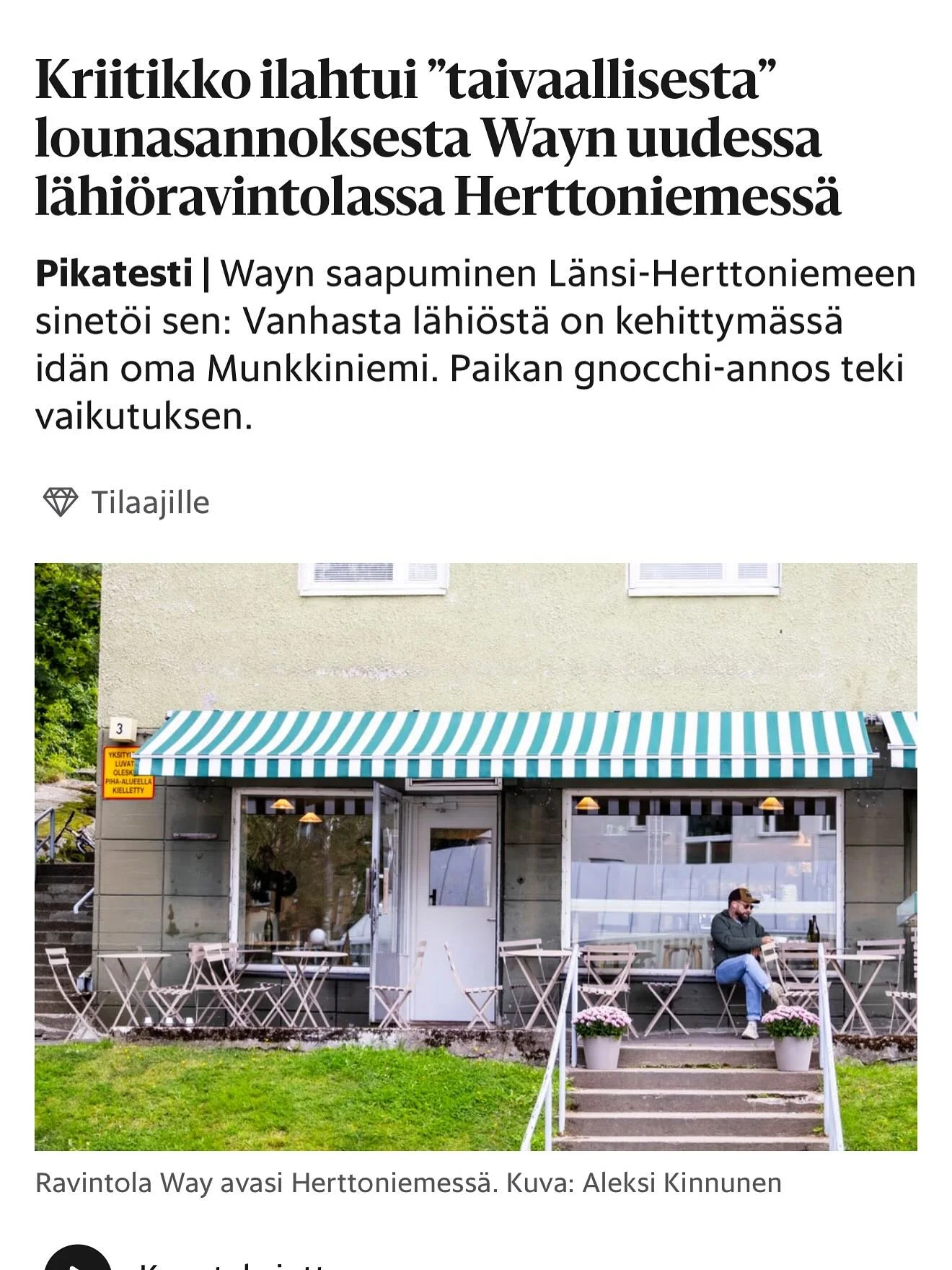 The review in @helsinginsanomat brought a smile on our faces. We&rsquo;re so happy to receive kind words about our work. 

This is a well-reserved recognition to our entire team who worked hard to build our new location at Herttoniemi. It has turned 