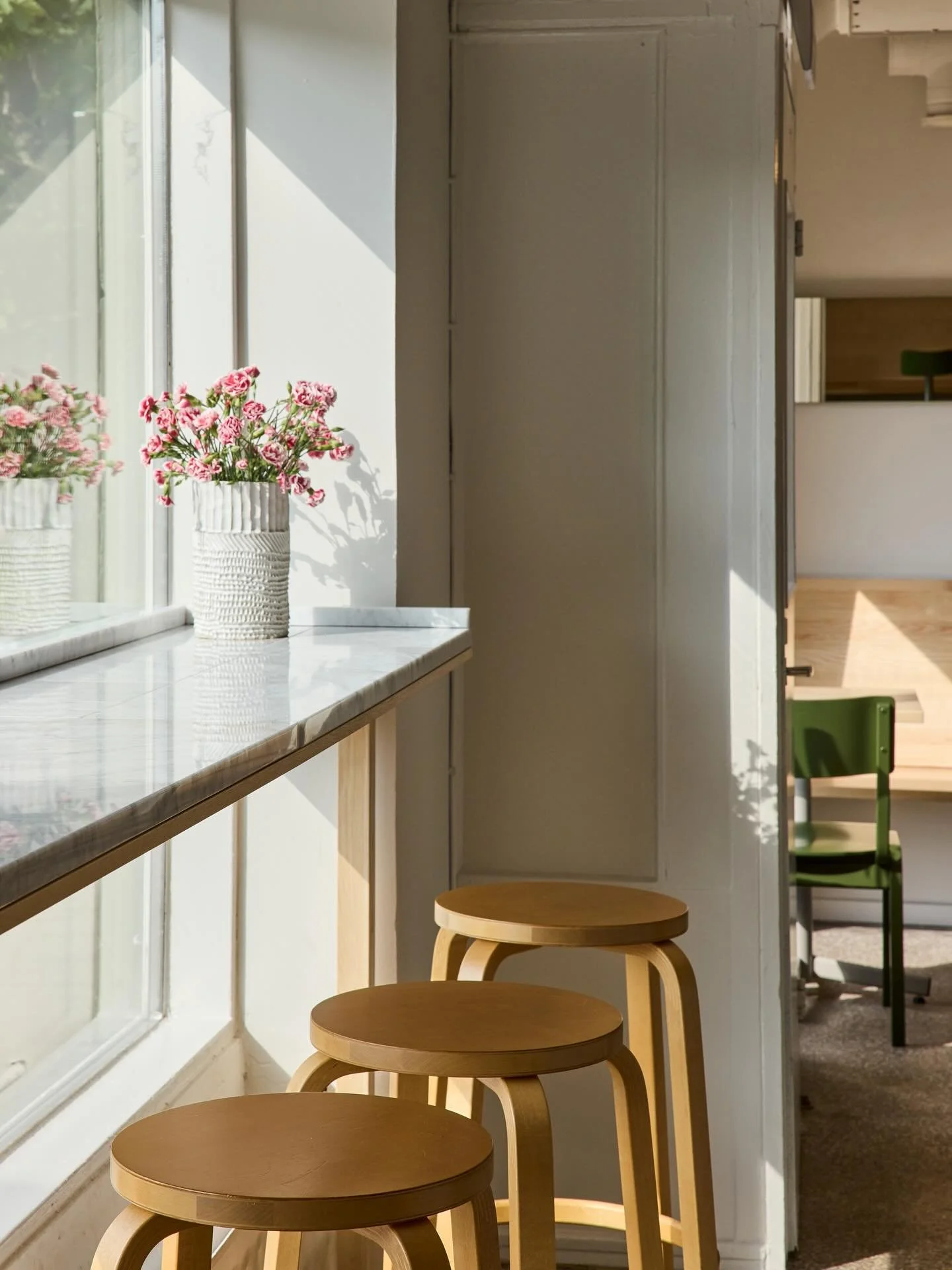 Most of the ancillary furniture for Way Herttoniemi was sourced secondhand. &ldquo;We used what was available at the time and made the most out of it,&rdquo; Laajisto says.

Old school chairs from our storage were given new life with mossy green pain