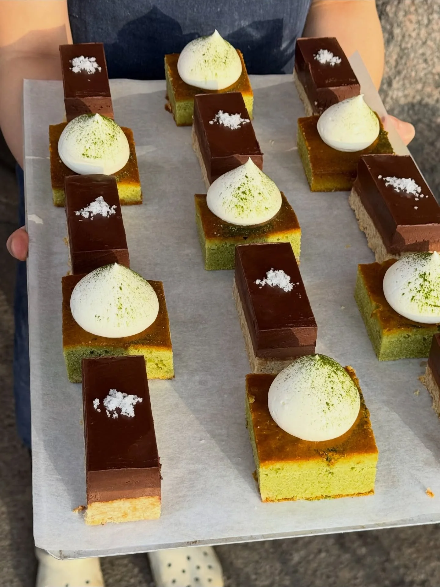 Couple of new cute ones for spring 🪀

- Matcha &amp; white chocolate cake
- Chocolate caramel bar

#way #helsinki