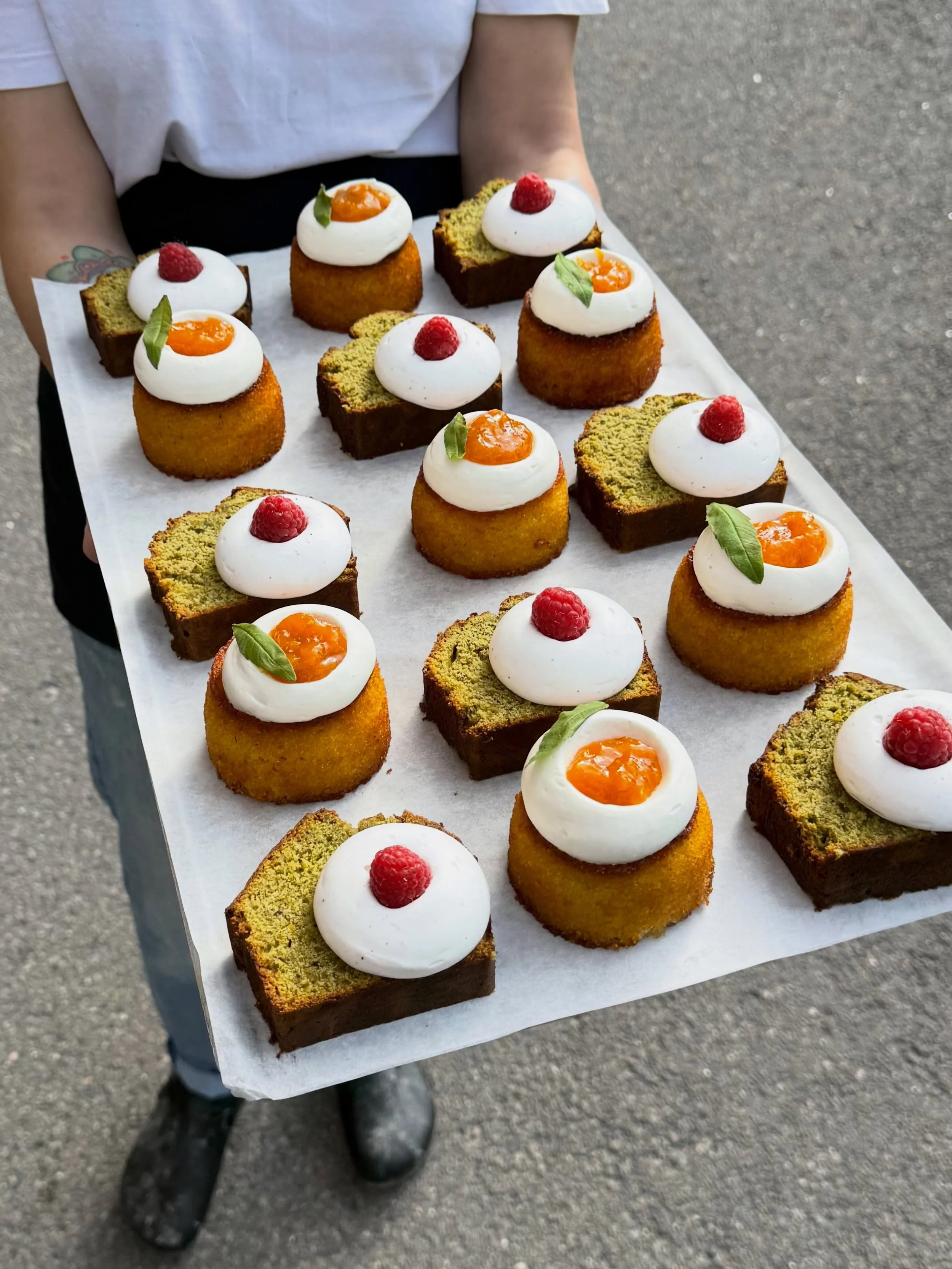 It truly is treats galore at the caf&eacute; at the moment! Bountiful slices of matcha &amp; pistachio and yummy pieces of ricotta, polenta &amp; apricot are here too.

#way #helsinki