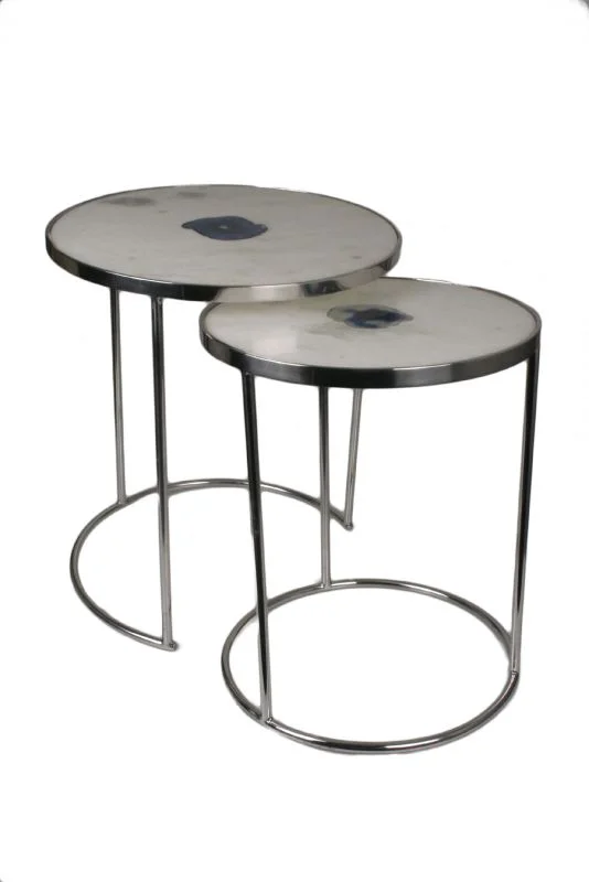 Marble and Agate Nesting Tables