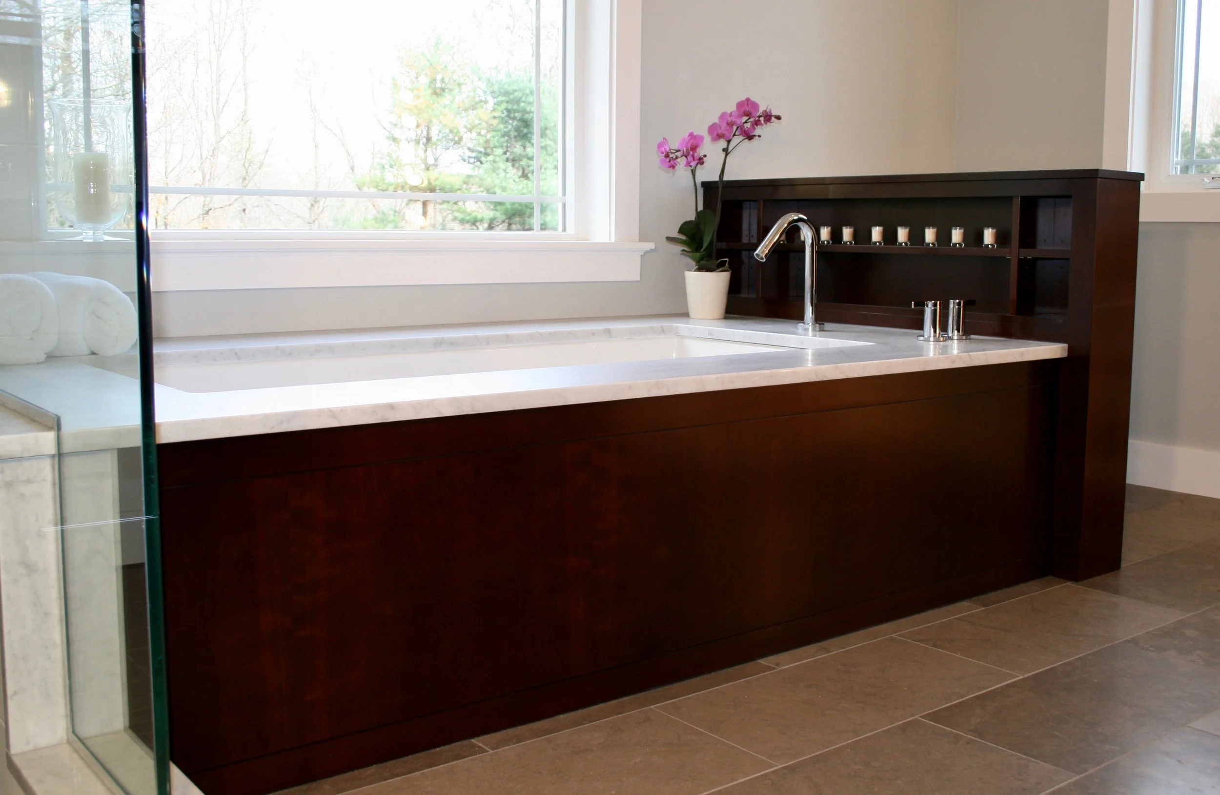 Contemporary Bathroom in Dark Cherry 1.jpg