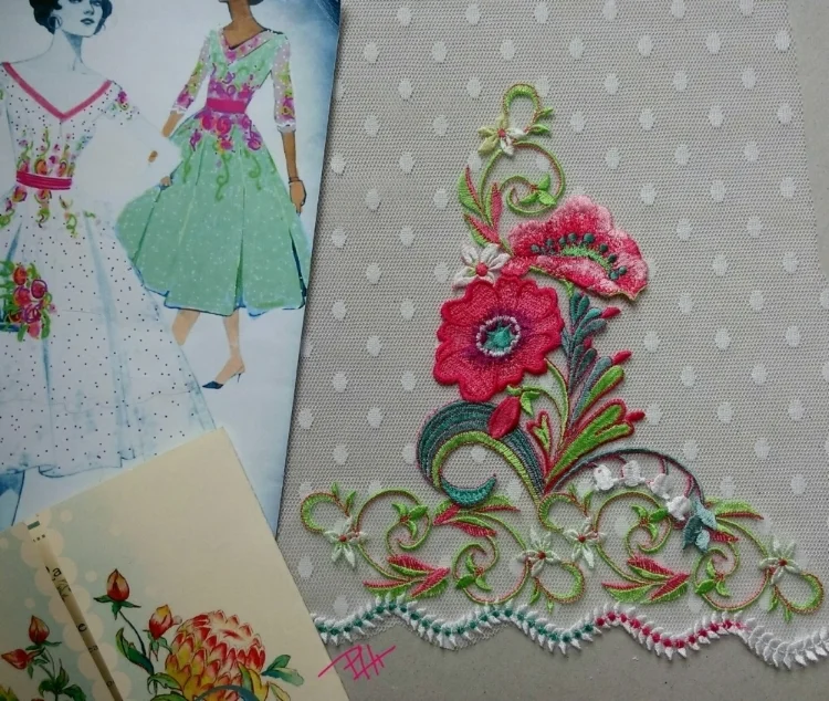 Embroidered Collection, GOLD designs.