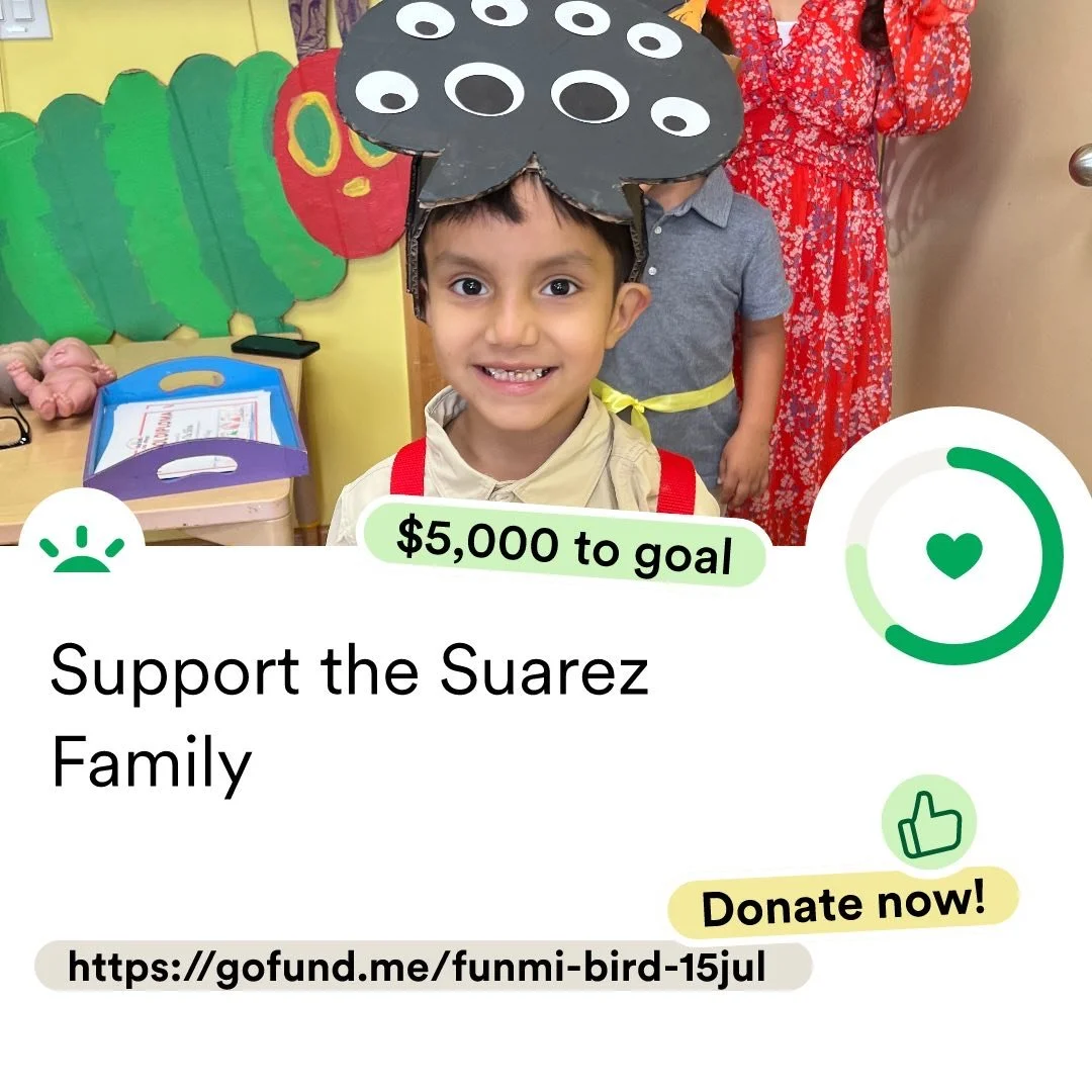 Dear Kidz Village families! Let’s come together to support one of our own. Please like, share, repost, and donate to support the Suarez family! There a GoFundMe link is in our bio ❤️
