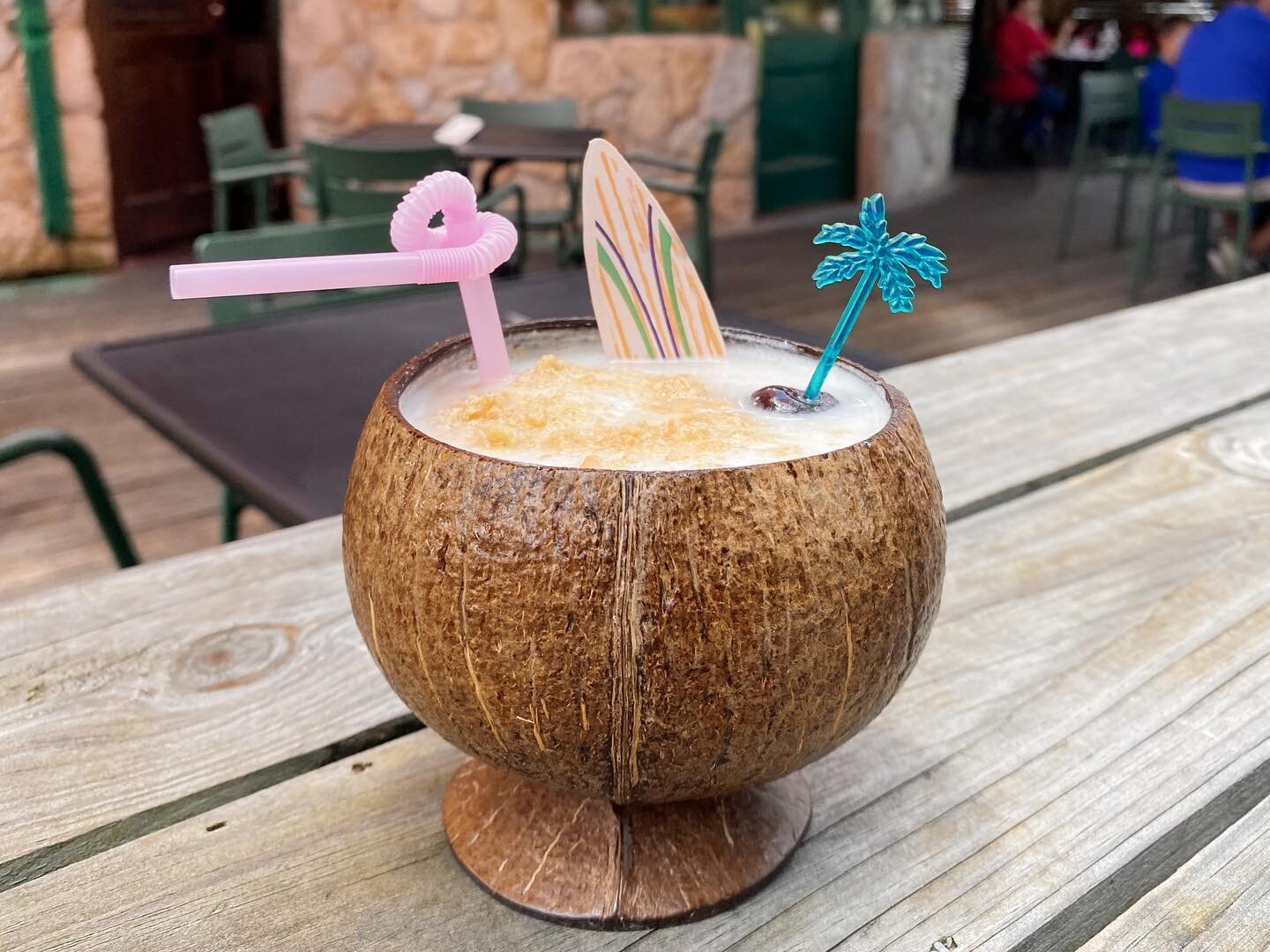 Calling all parrot heads! We&rsquo;ve got a new frozen drink just for you, the Coconut Telegraph! It will make you want to do a belly-buster high dive and miss the entire pool. Come and get it while you&rsquo;re having a cheeseburger in paradise! #ji