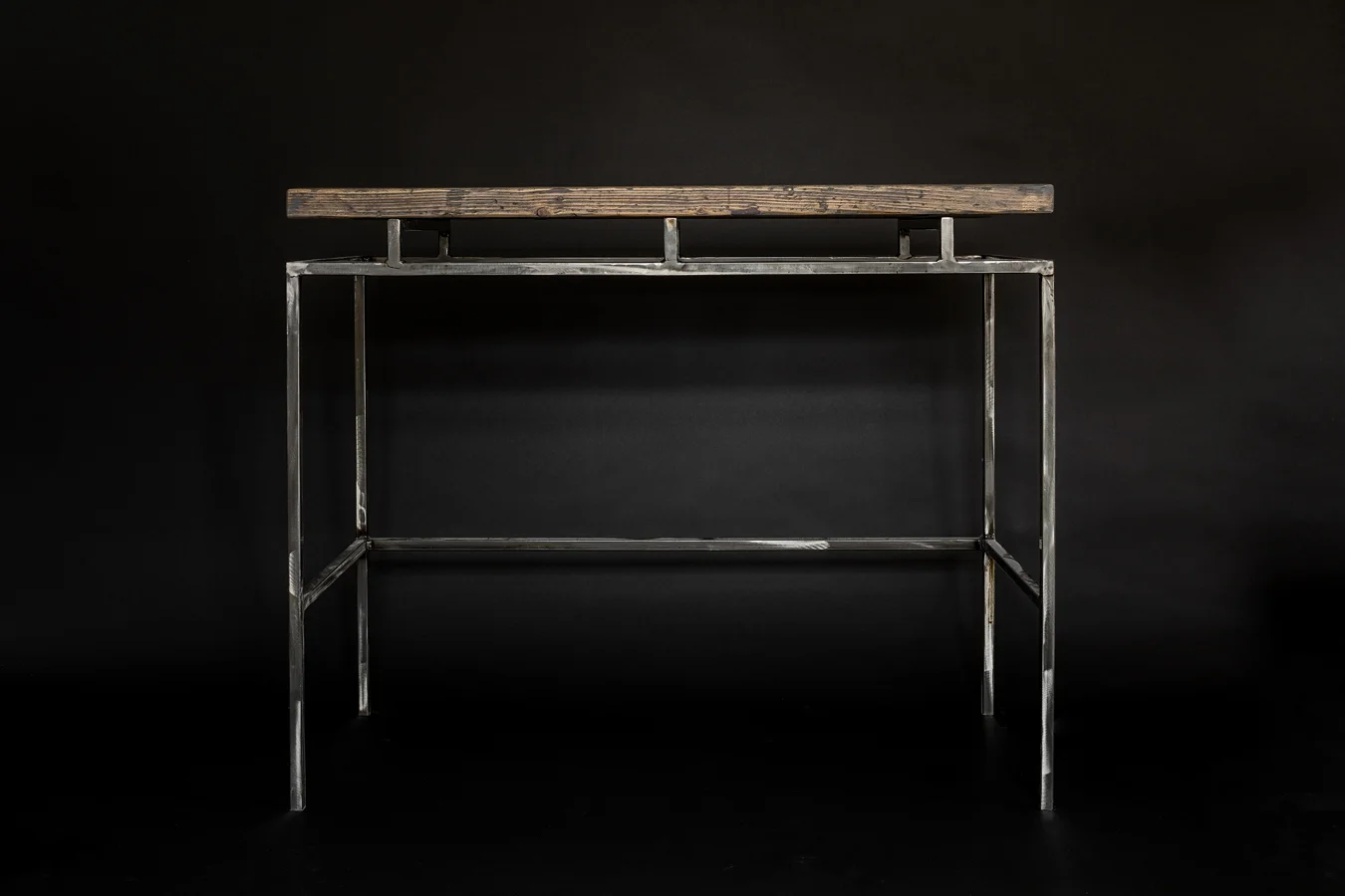 Industrial Steel finish + Natural reclaimed wood surface
