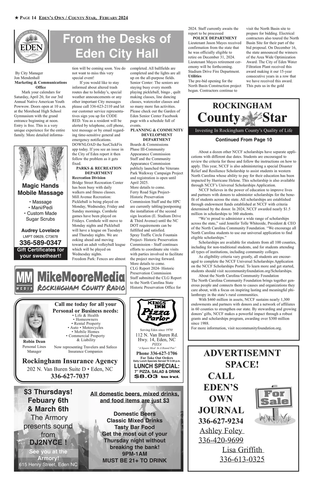 February Issue February Issue — Eden's Own Journal