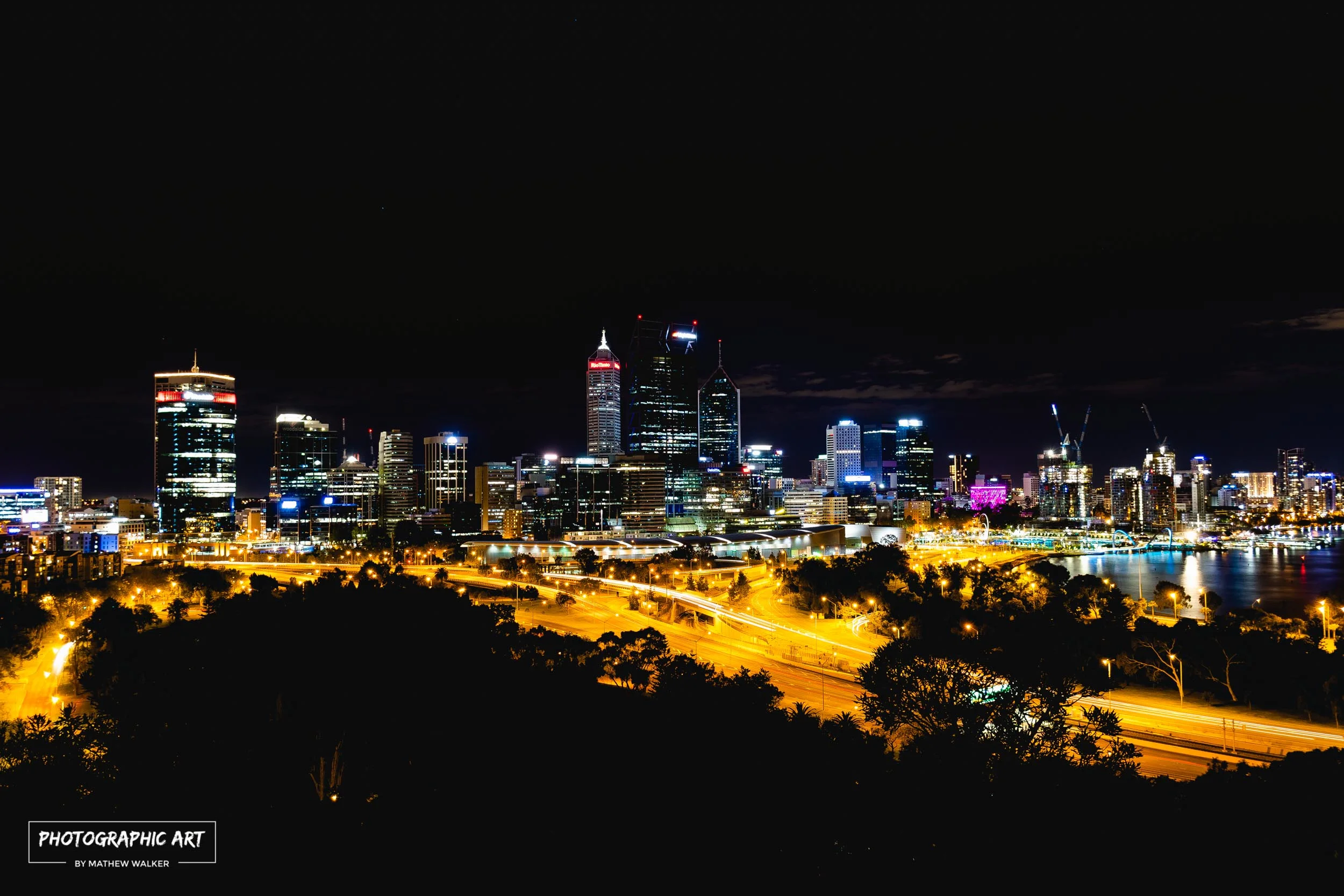 Perth City - Night From Kings Park