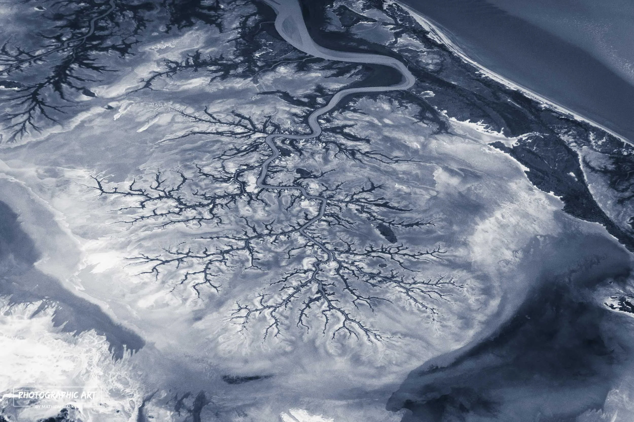 Northern Territory - River system off the Joseph Bonaparte Gulf (B&amp;W)