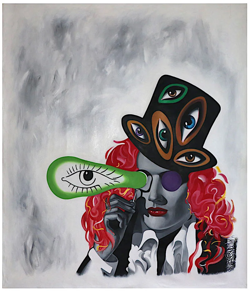 HATTER 70 X 80 pop art by Rick Garcia