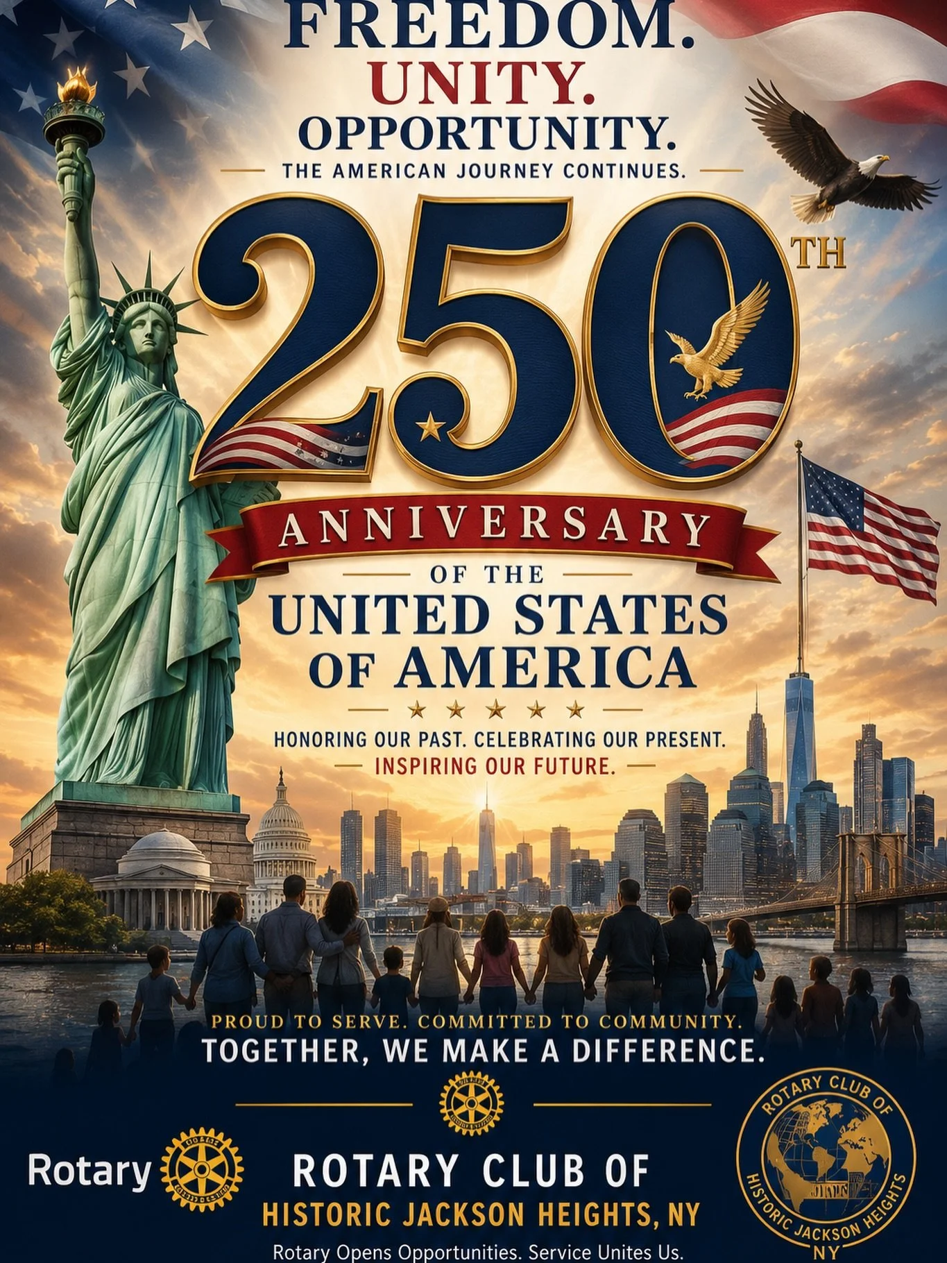 🇺🇸✨ 250 Years of Freedom. 250 Years of Courage. 250 Years of Hope. ✨🇺🇸

Today, we proudly celebrate 250 years of the United States of America&mdash;a nation built on the enduring ideals of freedom, opportunity, resilience, and the belief that ord