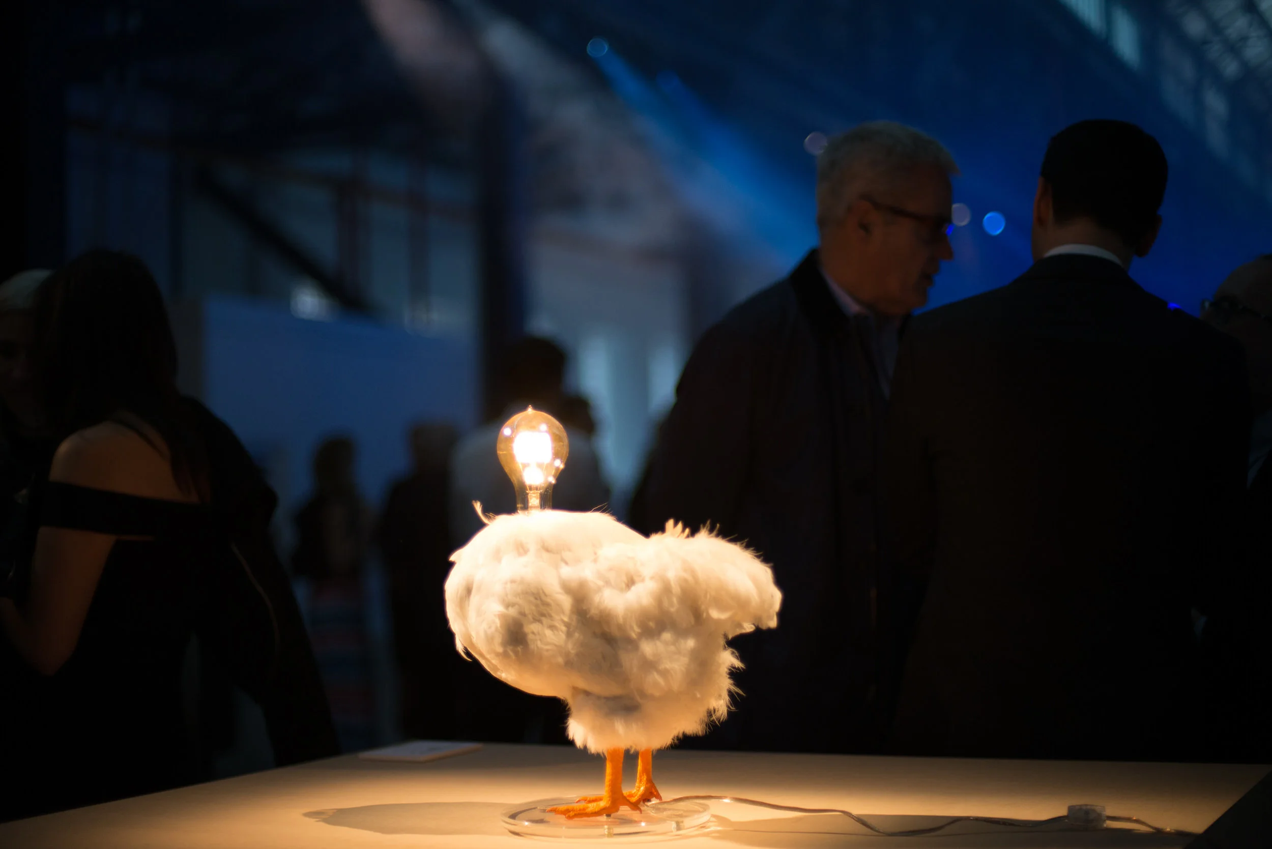 Art at Creativetime Gala at Brooklyn Navy Yards.