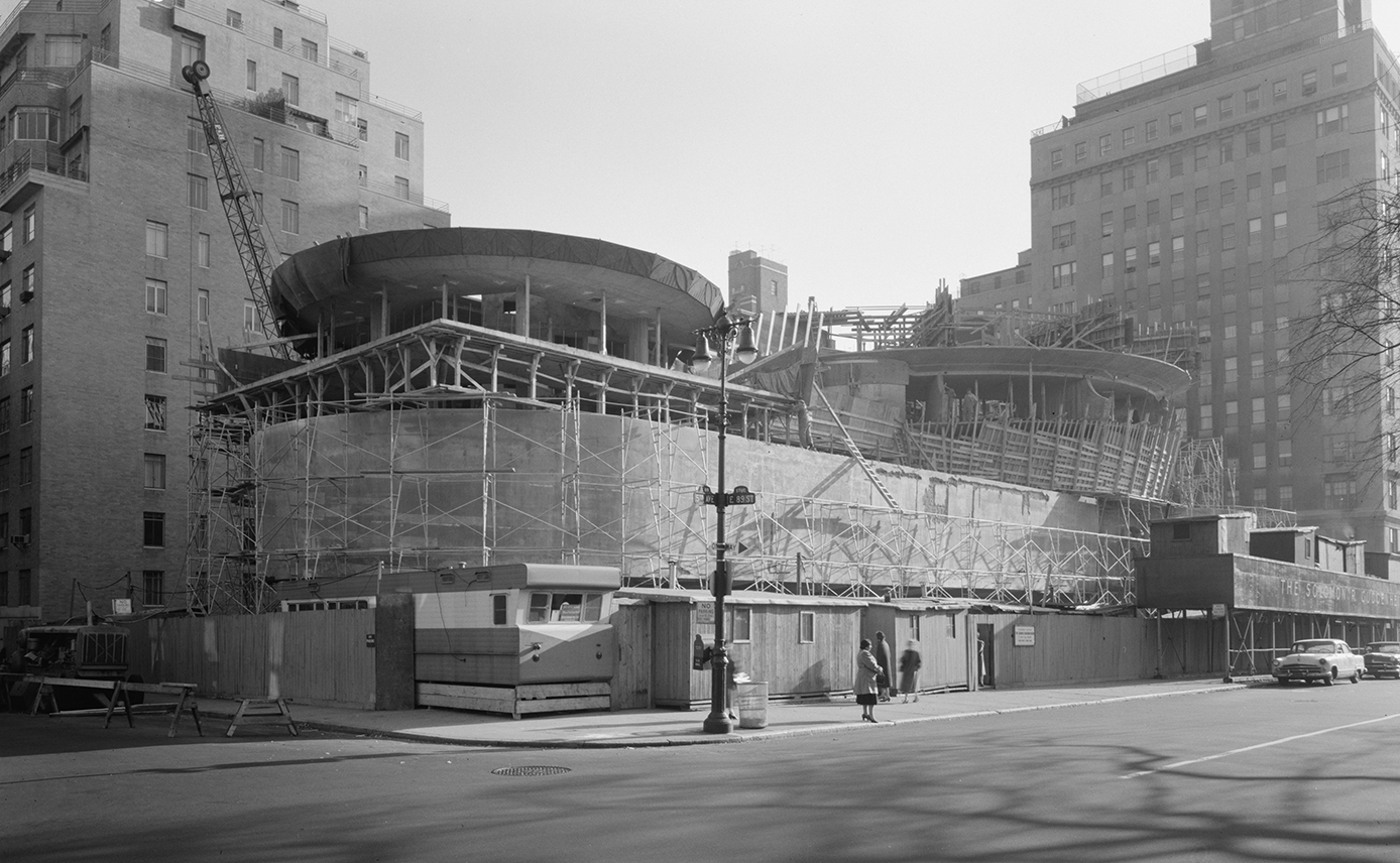 New York City’s Guggenheim Museum under construction in 1957. Note that in 2005, less than 75 years later, a major renovation took place (the renovation was completed in 2008). Image by Gottscho-Schleisner, Inc., photographer - This image is available from the United States Library of Congress's Prints and Photographs divisionunder the digital ID gsc.5a25494.This tag does not indicate the copyright status of the attached work. A normal copyright tag is still required. See Commons:Licensing for more information., Public Domain, https://commons.wikimedia.org/w/index.php?curid=18588876