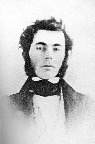 James Hall, attempting to rock the mutton chops, from https://fossils.its.uiowa.edu/paleo/Collectors/hall.html