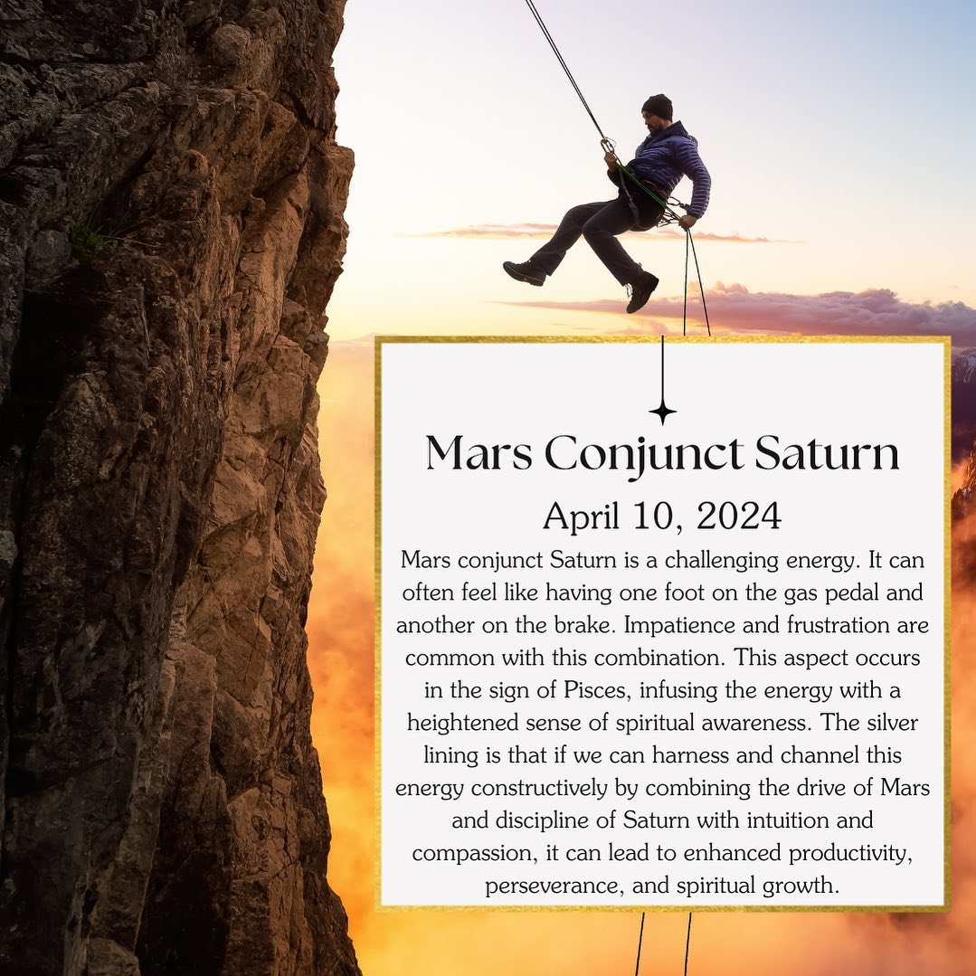 Mars meets up with Saturn in the sign of a Pisces today. Considered the two malefics of the zodiac, when these  planets interact things can feel quite challenging. With the influence of Pisces we have an opportunity to tune into our intuitive guidanc