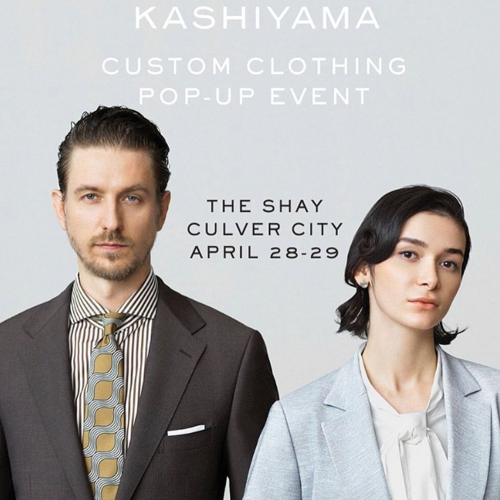 @kashiyama1927_us is having a pop up event today at @theshayculvercity for custom suit fittings. Go to their profile for more info. @culvercityartsdistrict
