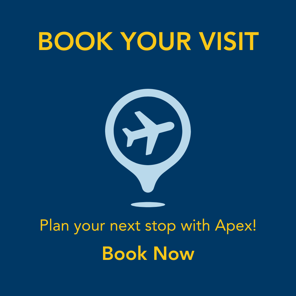 Book your visit at any of our Apex Aero Center locations: GPH, TRL, GOK, or PVB.