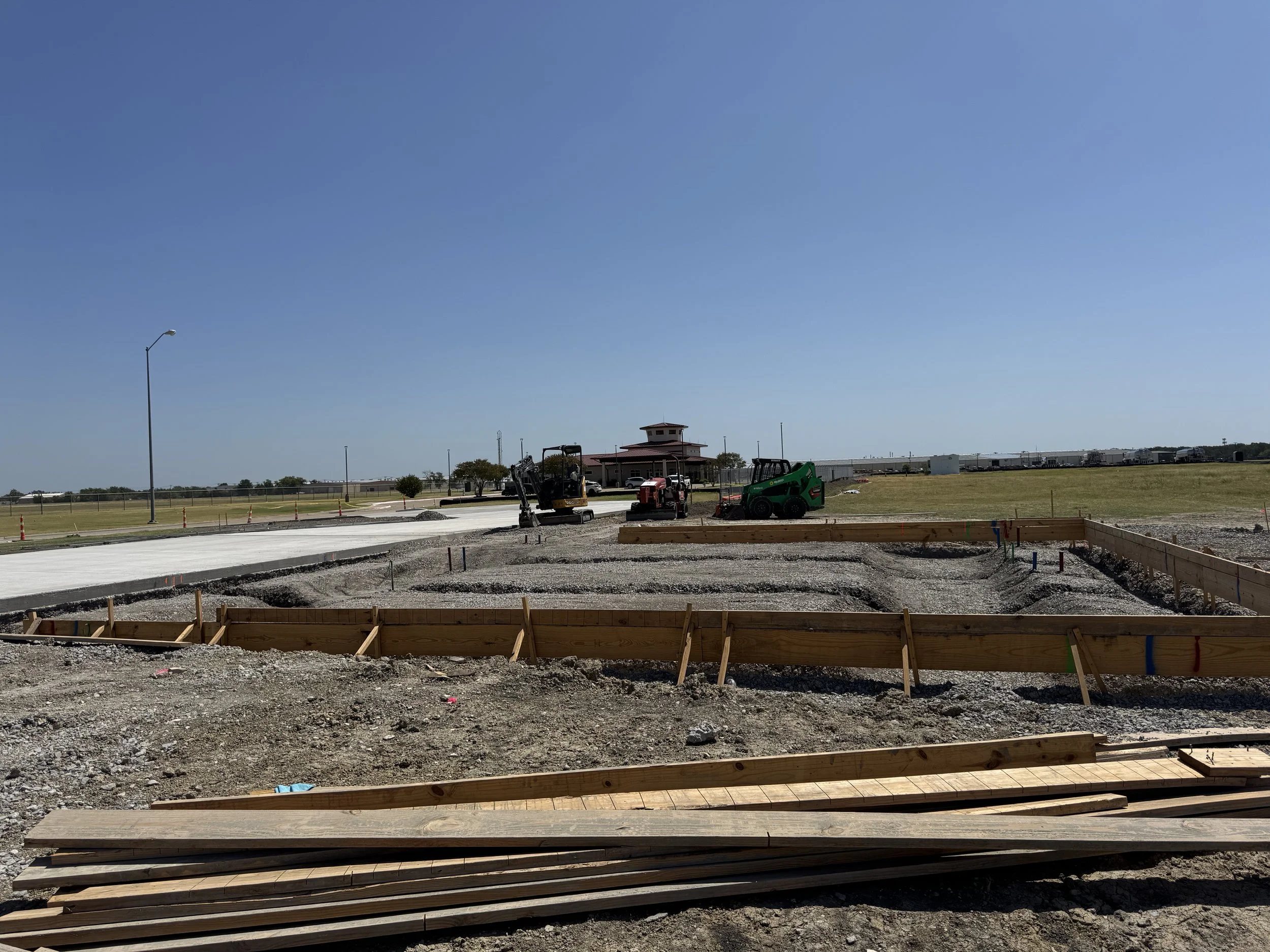 Showing the construction of the future fuel farm.