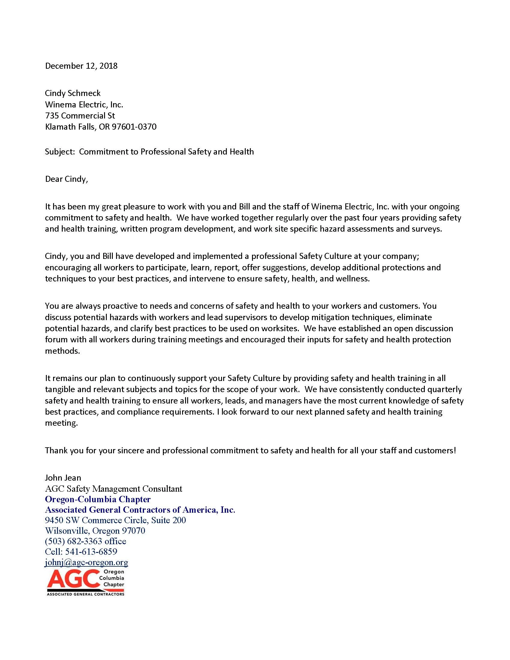 Winema Electric letter of safety culture.jpg
