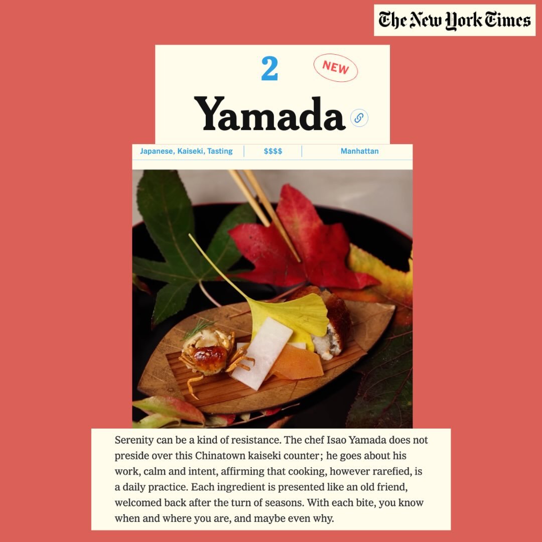 Proud to see @yamadanyc (#2), @yakitorikono (#14), and @lolas.nyc (#71) on the 2026 edition of @nytimes&rsquo; 100 Best Restaurants in NYC list!

We&rsquo;ve been fortunate to work with some truly talented teams over the years, and it&rsquo;s especia