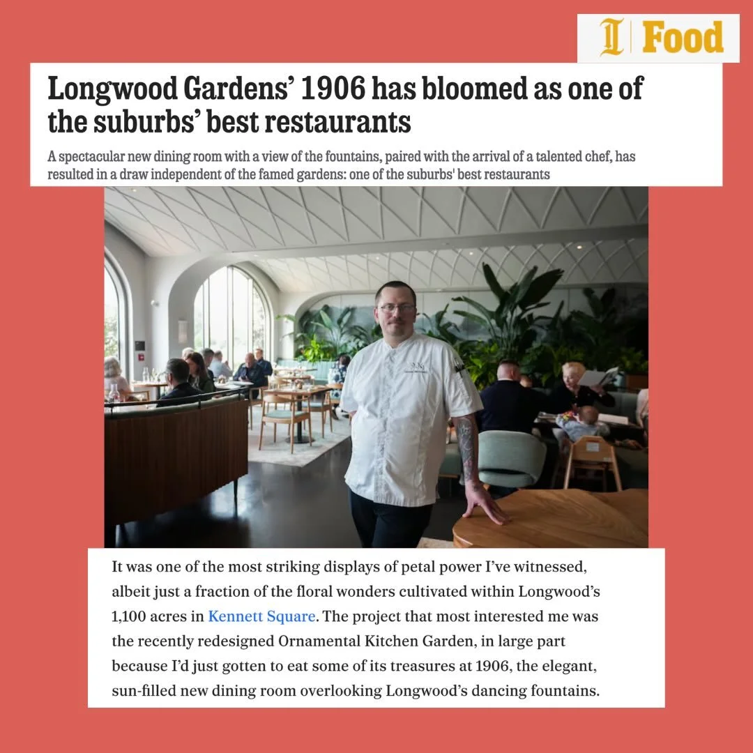 Incredible news for 1906 at @longwoodgardens! 🎉
@craiglaban of the @phillyinqfood just reviewed the new restaurant, calling it &ldquo;impressively polished&rdquo; and a draw all on its own against the legendary garden backdrop.
So proud of this team