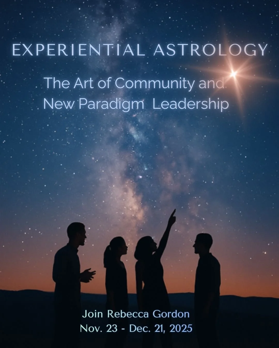 You already carry a universe within you, but have you ever stepped inside it?

In Experiential Astrology, you&rsquo;ll map your inner civilization, explore your leadership ecology, and embody your chart through AstroDrama.

This is astrology as art, 