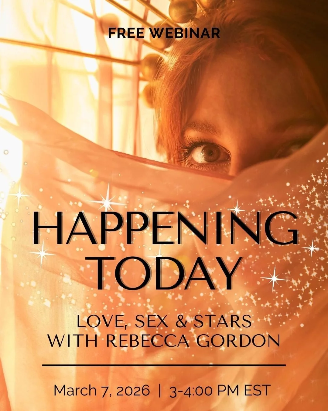 HAPPENING TODAY
Free Webinar: Love, Sex &amp; Stars
March 7 | 3:00pm ET

How you and your partner are so deeply and uniquely connected?

Why your same relationship patterns repeat themselves in different iterations?

The answer could lie in your star