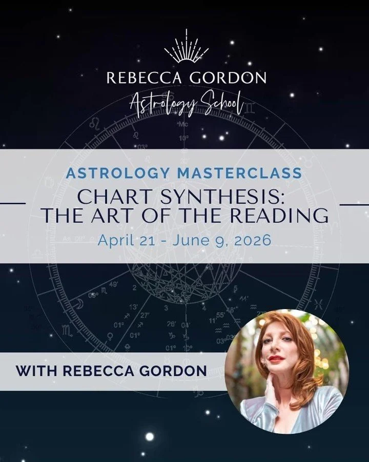 Enrollment is now open:
Chart Synthesis: The Art Of The Reading
April 21 - June 9

So you know the basics (planets, signs, houses) and now you&rsquo;re ready to put all the pieces together into a breakthrough client session. Perhaps you are wanting t