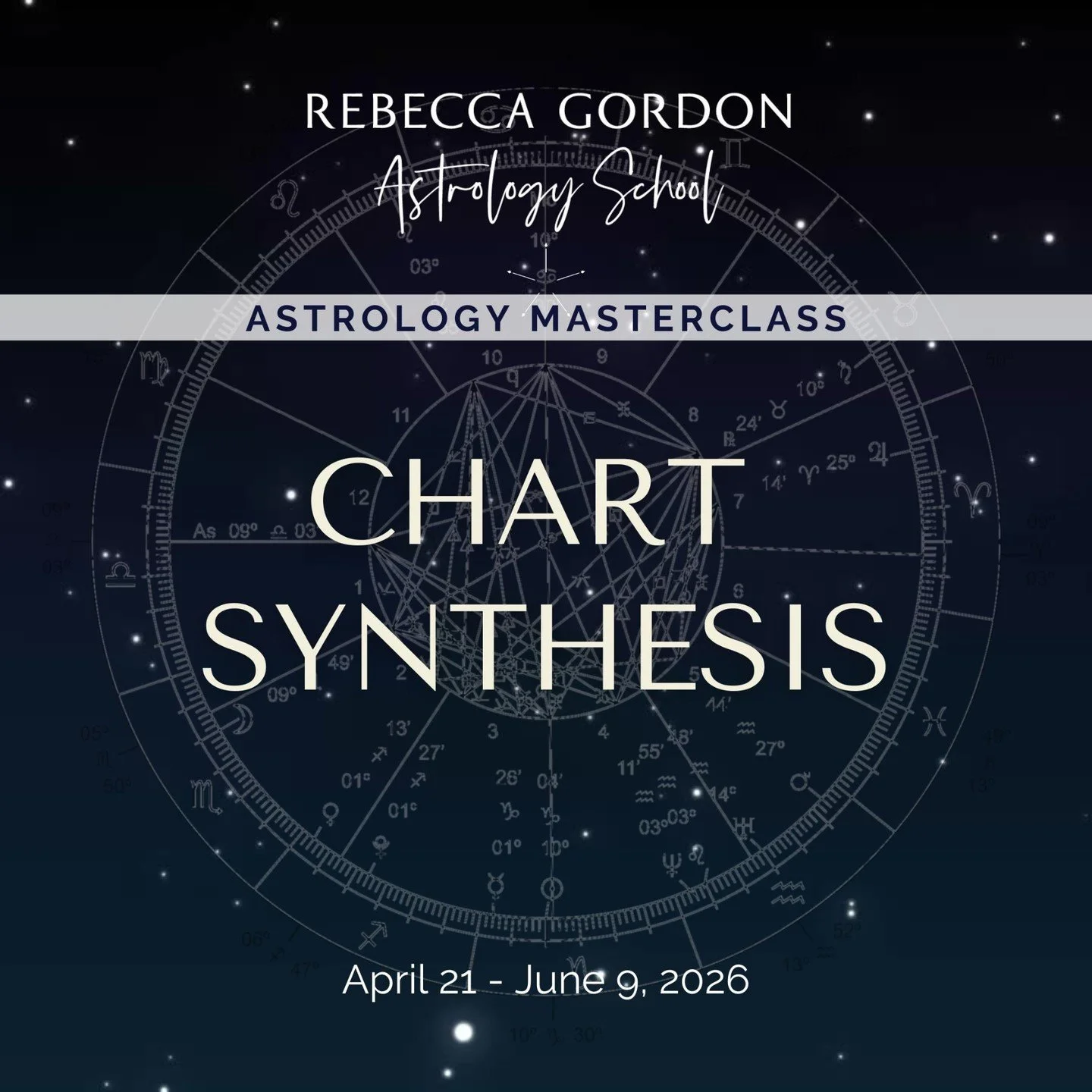 Class begins April 21

Chart Synthesis: Art Of The Reading is our newest intensive course that will take you from armchair astrologer to professional reader with a focus on chart synthesis. The magic is truly in the delivery of the reader and this co