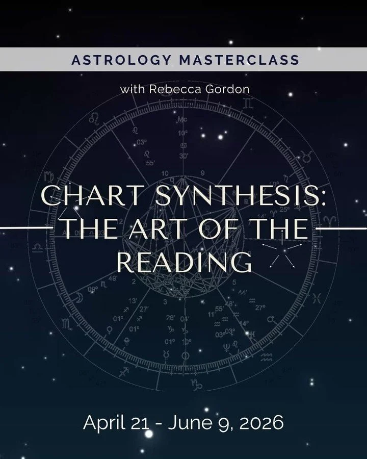 If astrology is the one thing you keep returning to, you read astrology books in all your spare time and dissect any charts you can get your hands on, then Chart Synthesis: Art of the Reading is the course for you.

Rebecca will share her best practi