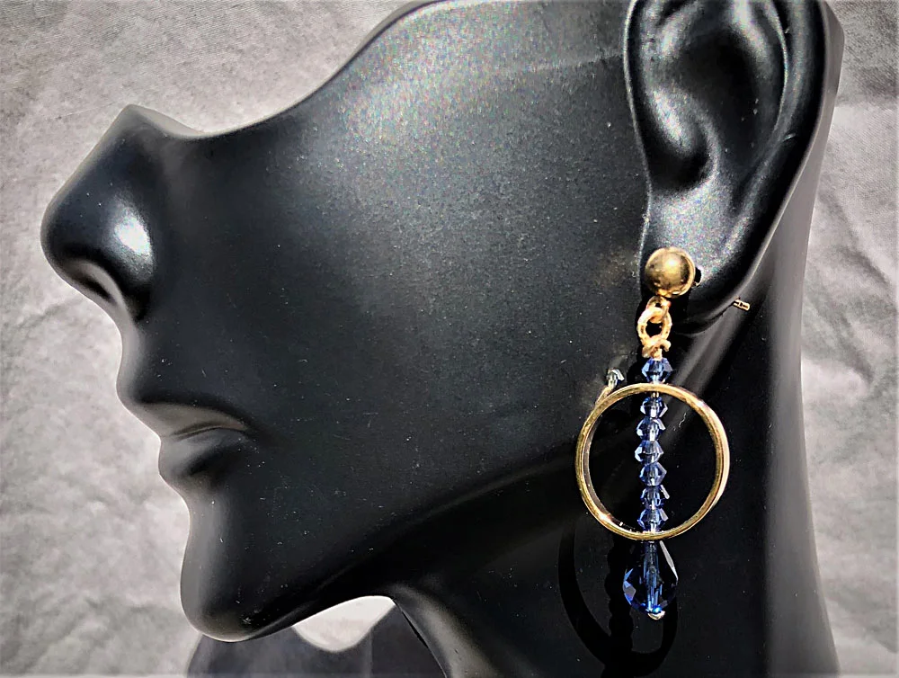 Blue Crystal Earrings