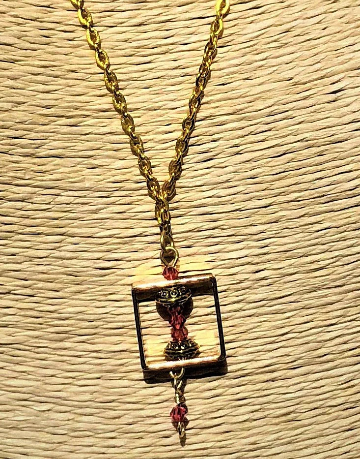 Crystal Single Square Necklace